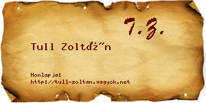 Tull Zoltán névjegykártya